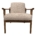 Sillón De Madera Acojinado Color Blanco 66x76x81cm