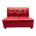 Sofa De Piel Color Rojo 101x90x76cm