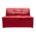 Sofa De Piel Color Rojo 120x88x58cm