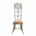 Silla De Metal Con Asiento Acojinado Naranja 43x147x41cm