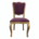 Silla De Metal Dorado Con Asiento Acojinado Morado 47x101x44cm