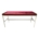 Mesa de Metal Color Blanco con Cubierta de Gamuza Roja 200x80x95cm