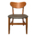 Silla De Madera Acojinada Color Café 48x80x54cm