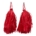 Pompones Color Rojo