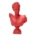 Decoración Escultura Busto Color Rojo