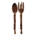Juego de Cuchara y Tenedor de Madera Tallada Decorativo