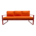 Sofá de Metal Color Naranja 181x87x70cm