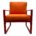 Sillón de Metal Acojinada Color Naranja 66x87x70cm