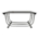 Mesa Auxiliar de Metal con Cubierta de Cristal 76X41X50CM