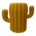 Decoración Figura de Cerámica de Cactus Color Amarillo