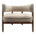 Sillón De Madera Acojinado Color Blanco 76x71x62cm