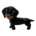 Decoración Figura de Perro Salchicha