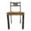 Silla De Metal Con Asiento Acojinado Con Diseño de Cuadros 45x83x50cm