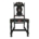 Silla De Madera Negra Con Diseño Pintado a Mano 48x105x48cm
